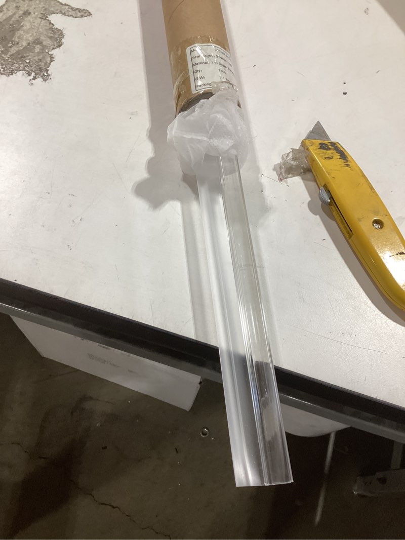 Condition photo showing Good Condition for 36" shower door bottom seal strip for 3/8" (10mm) glass – ultra clear polycarbonate shower door sweep, single pack bottom seal for 3/8" glass-single pack