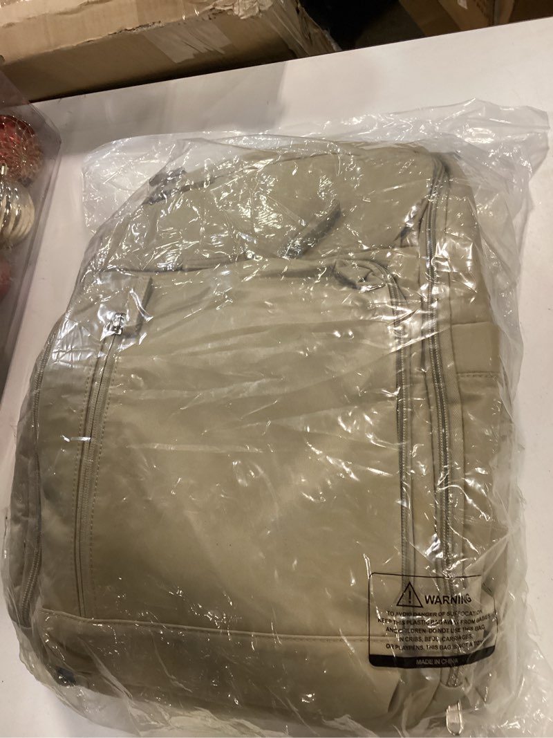 Condition photo showing New/Like New for Vacuum Backpack Travel with Pump for Men & Women, Vac Space Backpack Lightweight Waterproof, United Airlines Personal Item Bag for Air Travel,Vacpack Bags for School Business Trip(Grey Brown) Grey Brown(with Air Pump)