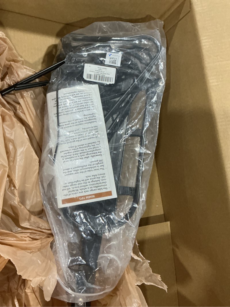 Condition photo showing As Is for West Biking Bike Carrier Rack, 310 LB Capacity Solid Bearings Universal Adjustable Bicycle Luggage Cargo Rack,Cycling Equipment Stand Footstock