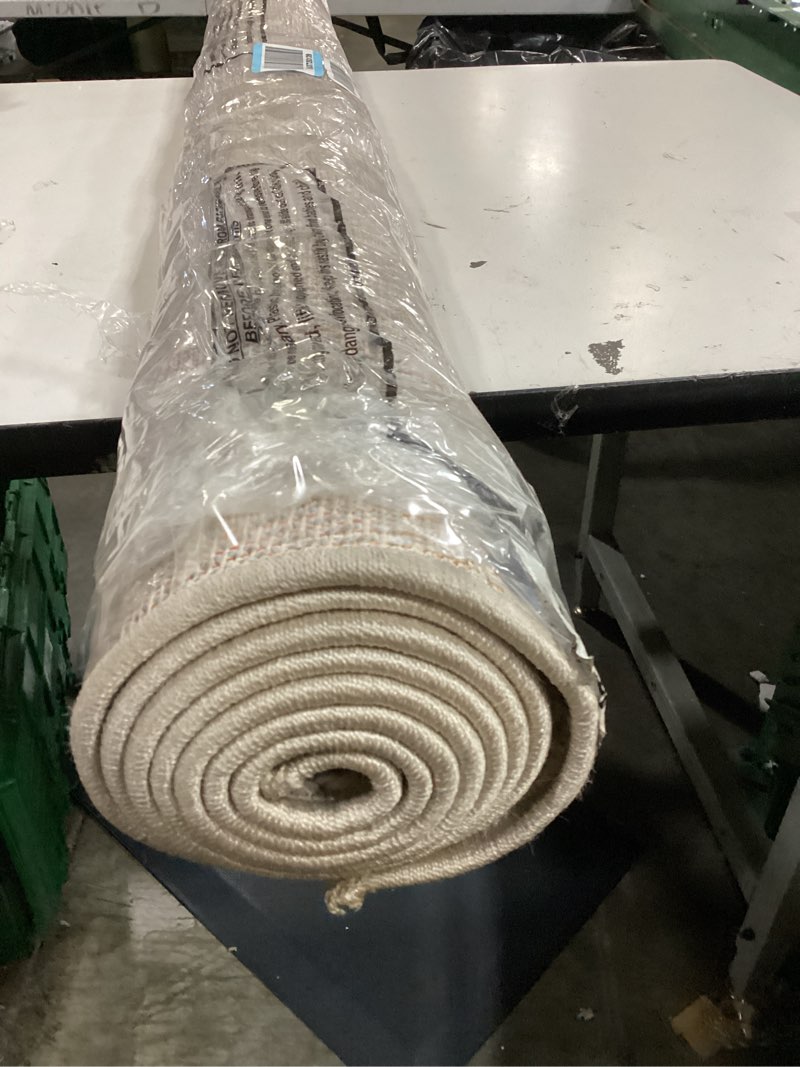 Condition photo showing Good Condition for jonathan y knotted trellis geometric indoor outdoor runner rug 2x8 beige, aylan high-low pile for backyard, patio, porch, easy-cleaning, high traffic, pet-friendly, non-shedding (sbh104b-28) beige 2' x 8' (runner)
