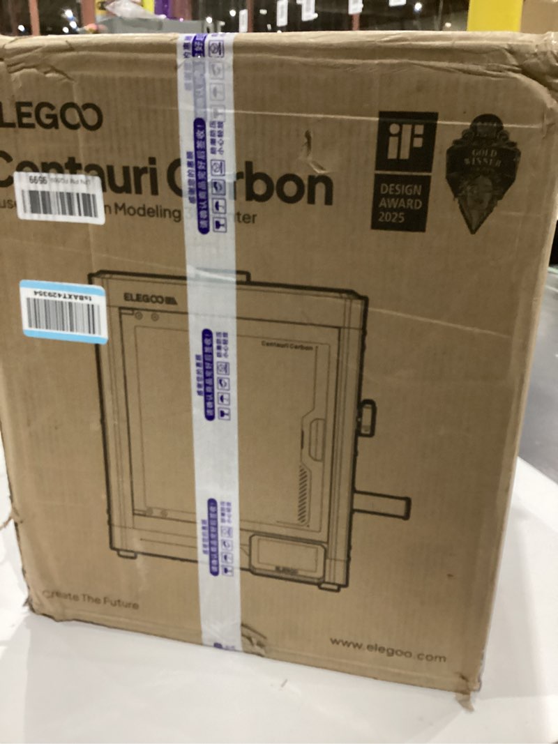 Condition photo showing As Is for ELEGOO Centauri Carbon 3D Printer, CoreXY 500mm/s High Speed Printing with Auto Calibration, 320°C Nozzle and Built-in Camera, Ready to Print Out of The Box, 256x256x256mm Printing Size