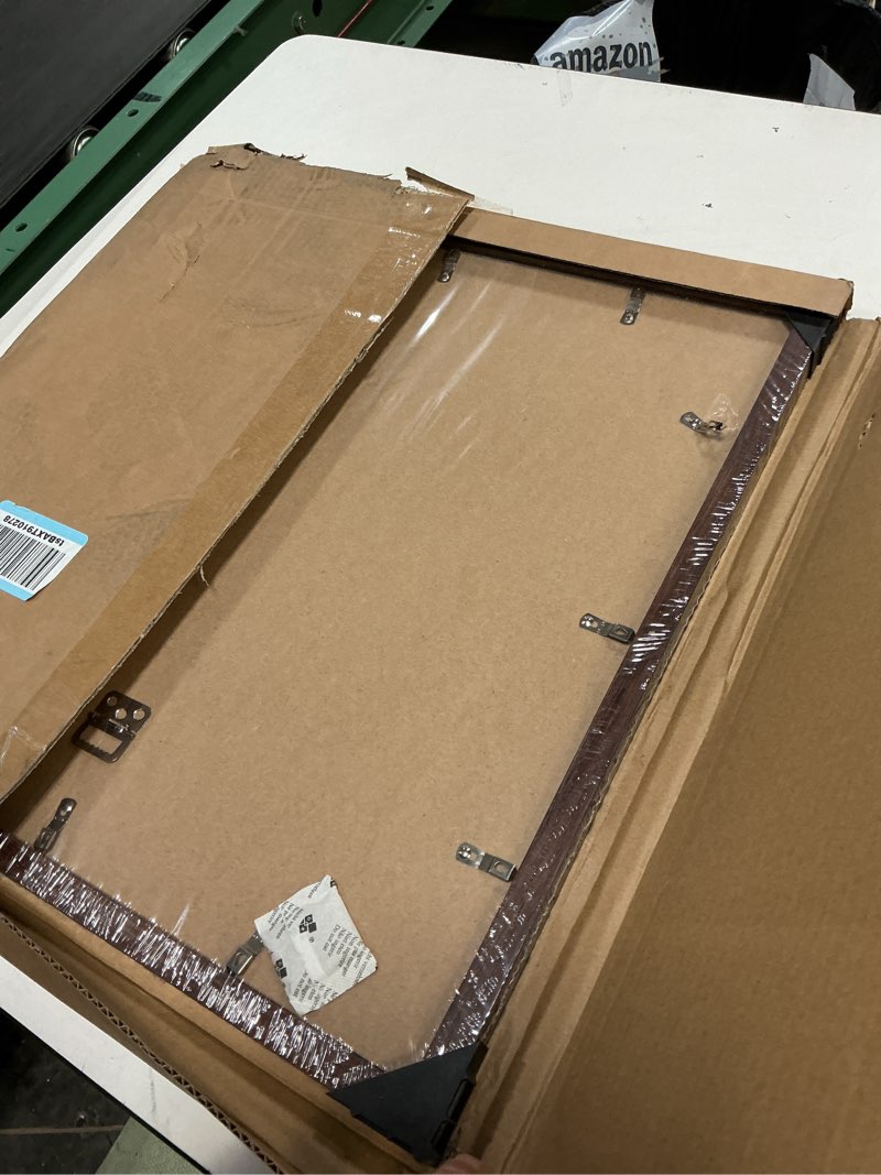Condition photo showing Good Condition for 8x24 picture frame,distressed farmhouse wood pattern 8 x 24 poster frame,display with plexiglass,horizontal and vertical panoramic picture frame,wall mount décor,walnut,1pack walnut 8x24