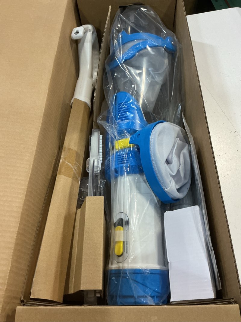 Condition photo showing New/Like New for lanocean 2026 newly cordless pool vacuum for inground pool, flow adjustable, transparent brush head–visible cleaning, 19 gpm powerful suction handheld pool vacuum for above ground pool, 70mins runtime