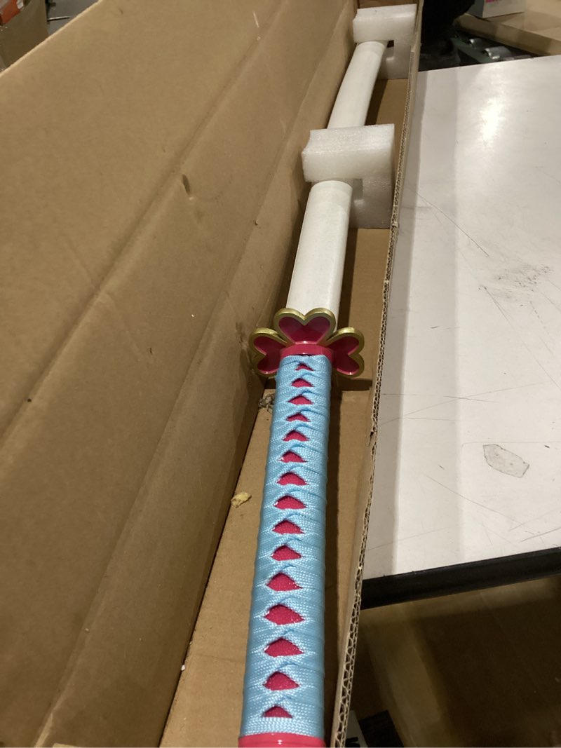 Condition photo showing New/Like New for Sword Valley Demon Series Anime Sword - Slayers Katana?40.9" Length?Anime Original Texture Carbon Steel Blade Carving Symbol?Non-Slip Grip?for Cosplay & Display Kanroji Mitsuri