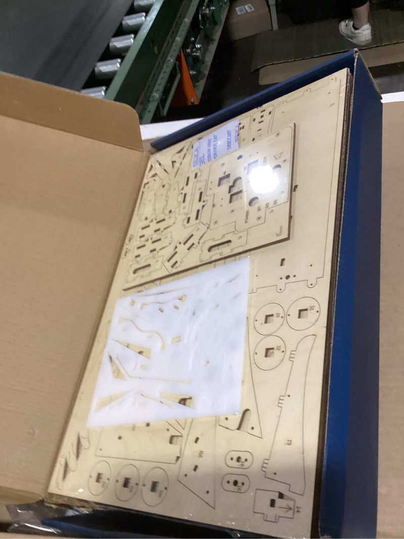 Condition photo showing Good Condition for wodgod 3d wooden dinosaur pinball machine diy kit for adults & teens - tabletop arcade game with led lights & sound effects, stem building model, creative gift for ages 14+