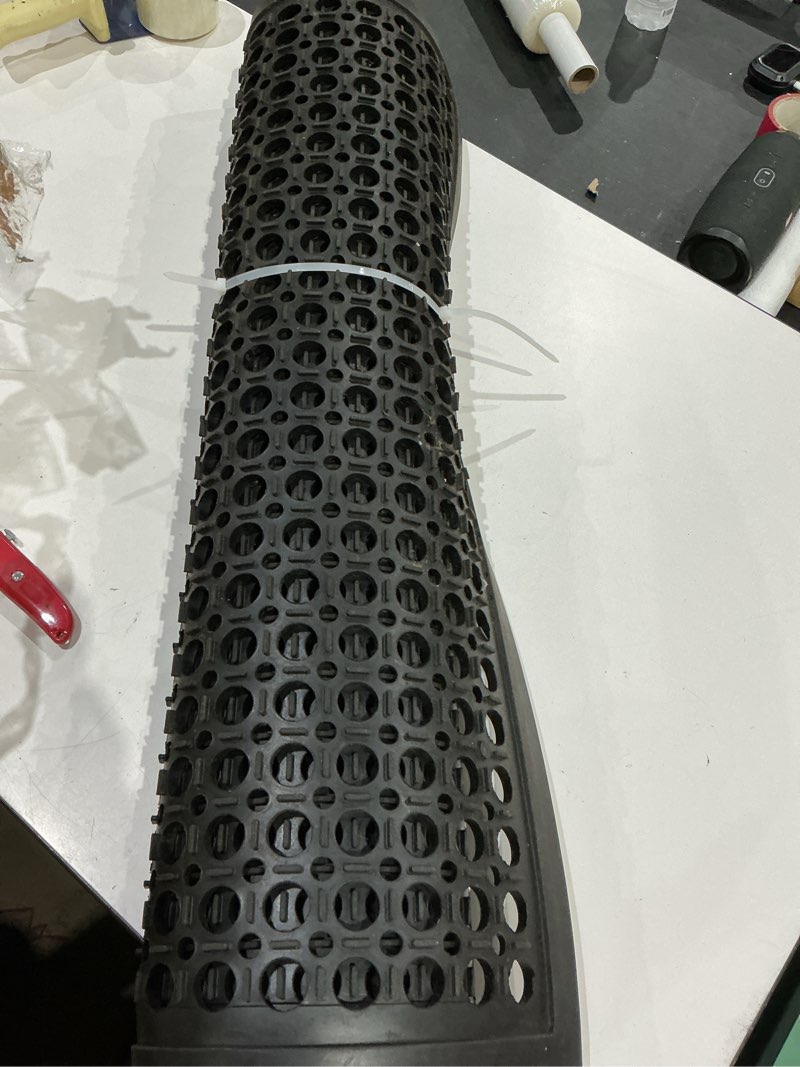 Condition photo showing As Is for rubber floor door mat anti-fatigue commercial restaurant floor mats 36" x 60" new heavy duty non slip rubber kitchen drainage mat black bar floor mat 60"l x 36"w x 0.4"th