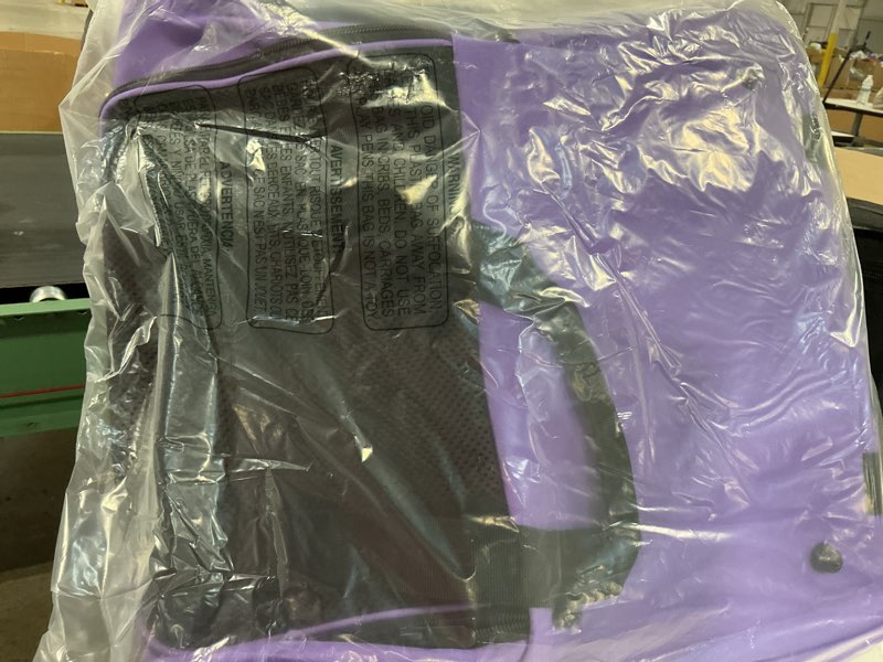 Condition photo showing Good Condition for henkelion pet carrier for small medium cats dogs puppies up to 15 lbs, airline approved small dog carrier soft sided, collapsible travel puppy carrier - purple 17.0"l x 11.0"w x 11.0"h purple