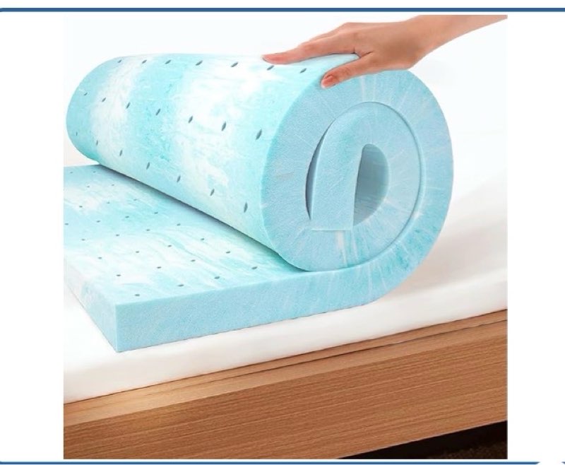 EGO Topper 3 Inch Twin XL Memory Foam Mattress Topper, Cooling Gel Foam Mattress Topper for Pressure Relief, Ventilated Design Bed Topper in a Box, CertiPUR-US Certified, 38"×80", Medium Visit the MLILY Store