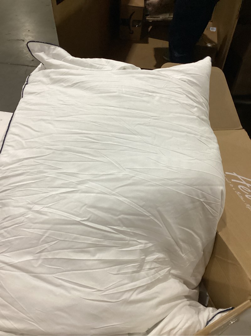 Condition photo showing As Is for Pacific Coast Feather and Down Bed Pillows Standard Size Set of 2, Goose Feather and Down Hotel Pillow for Sleeping, Downproof, 3-Chamber, Medium Supportive, 100% Cotton Shell Standard (Pack of 2)