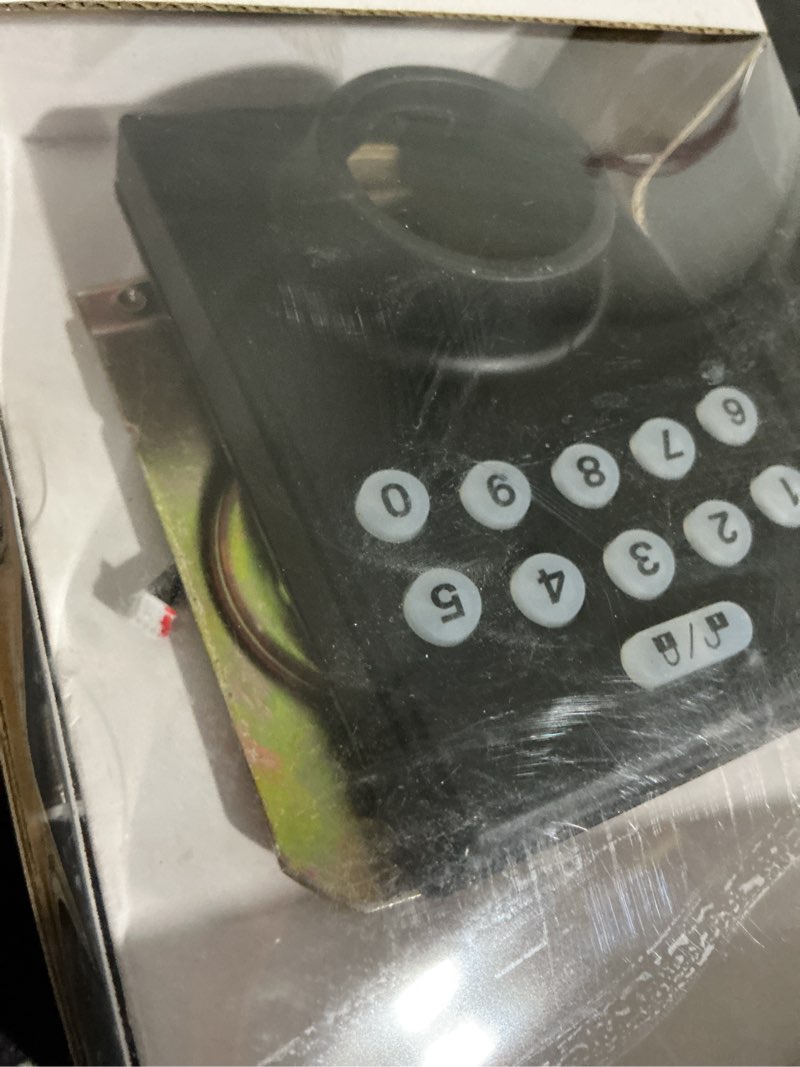 Condition photo showing As Is for reliabilt electronic keypad deadbolt door lock 5059217 matte black new