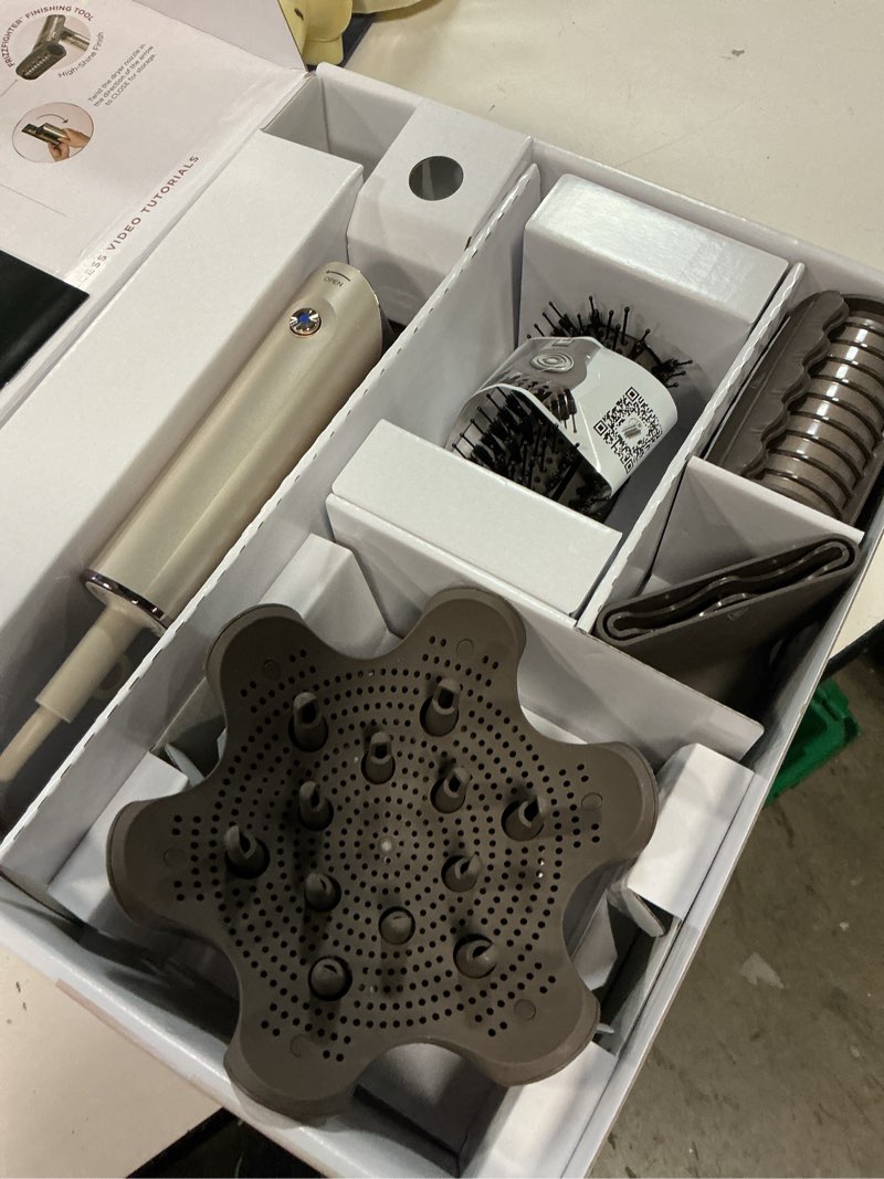 Condition photo showing Good Condition for shark speedstyle pro flex professional performance high-velocity hair dryer system with scalp shield & iq speed styling and drying suite, lightweight, ionic, no heat damage, mocha silver, hd542 speedstyle pro flex-for all hair types