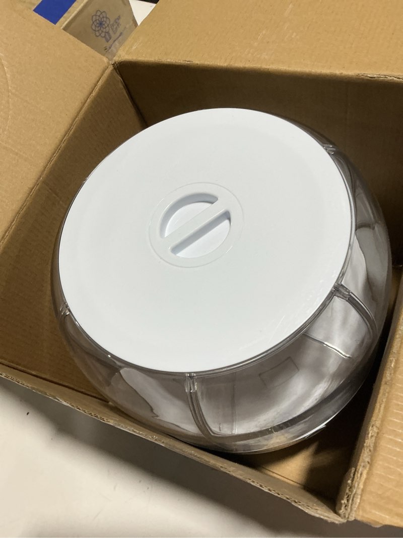 Condition photo showing Good Condition for rotating grain storage bin 6 grids rice container one-click output large capacity food dispenser for rice grains sealed moisture proof organizer (large)