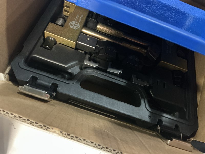 Condition photo showing New/Like New for engine timing chain removal installer tool kit compatible with mercedes benz m271 m272 m273 m274 m276, camshaft riveting tool kit with carrying case & gloves for m271 m272 m273 m274 m276