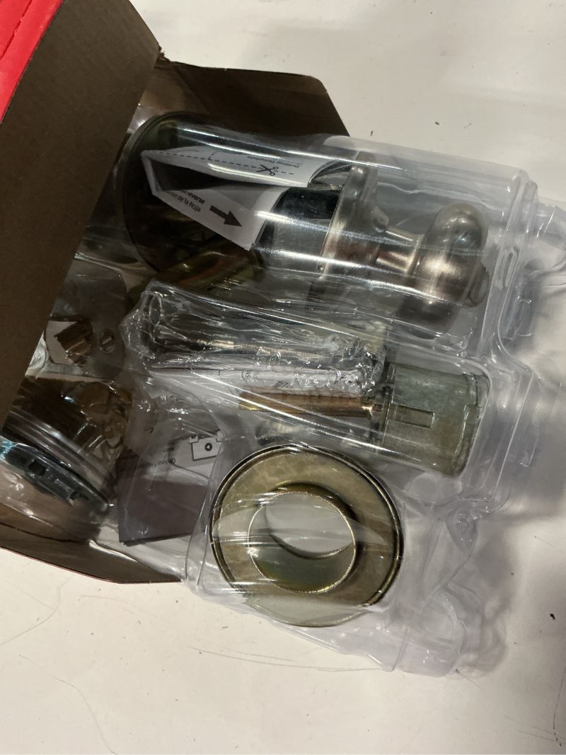 Condition photo showing Good Condition for kwikset smartkey juno satin nickel deadbolt and entry door knob kw1 1-3/4 in.
