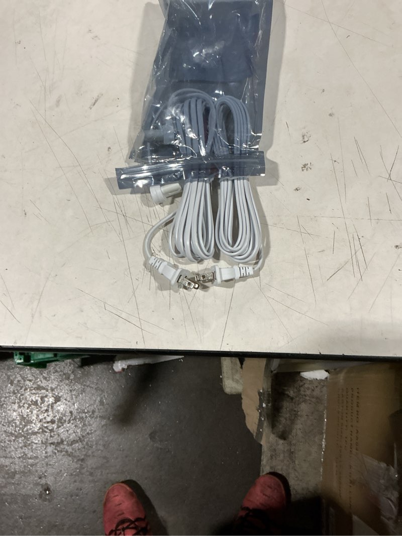 Condition photo showing As Is for (2-pack) long power cords compatible with sonos era 100 and era 300 speakers, extended reach, enhanced flexibility, and durability, secure connection (12-foot) (white)