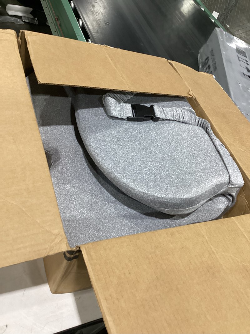 Condition photo showing Good Condition for truck driver seat cushion, memory foam l-shaped ergonomic cushion for office chairs, comfort & support for long sitting light grey average size
