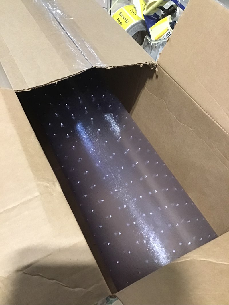 Condition photo showing As Is for Dimex Office Chair Mat for Low Pile Carpet with Lip, 36" x 48", Clear 36 x 48