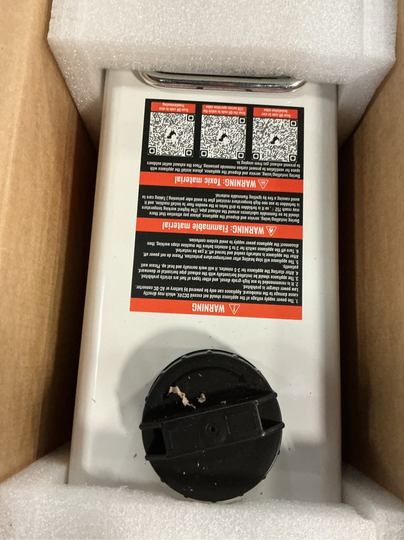 Condition photo showing New/Like New for VEVOR Diesel Heater, 2KW 12V/24V All in One Diesel Air Heater with Bluetooth APP Control, Remote Control and Display Screen, CO Alarm, Portable Fast Heating for Vehicles, RVs, Trucks, and Outdoors Upgrade - APP Control White