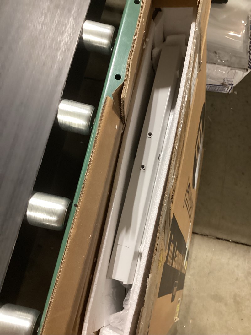 Condition photo showing Good Condition for washer and dryer pedestal with pullout-shelf - 24" w, 10" h, white steel universal fit with major brands | laundry pedestal with drain pan & hose | washer stand for back pain relief, 800 lbs capacity white with shelf 24"x10"