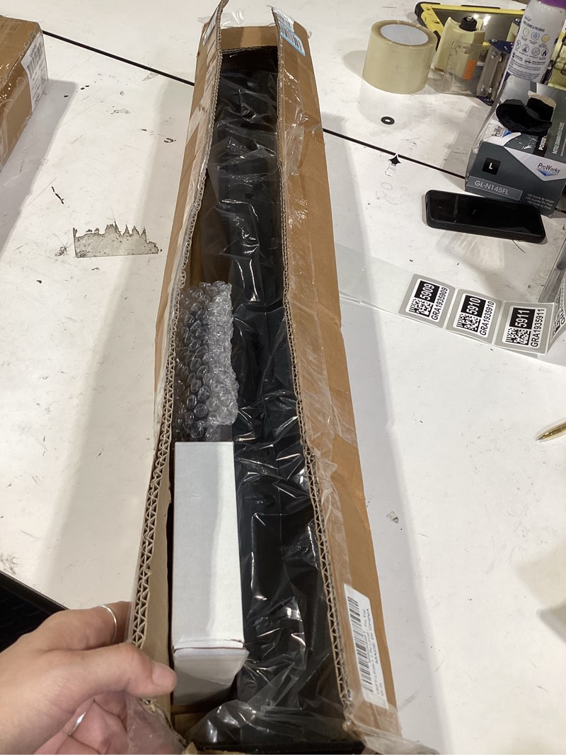 Condition photo showing Good Condition for cke 36" level drilled cable railing post, black cable railing post (post 35"x2"x2") for deck railing, stainless steel flat top surface level line post with cable grommets for indoor outdoor, lp02 36" level post