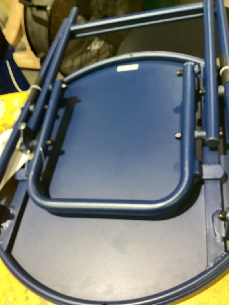 Condition photo showing Good Condition for metal round open weave accent patio end table navy - threshold™