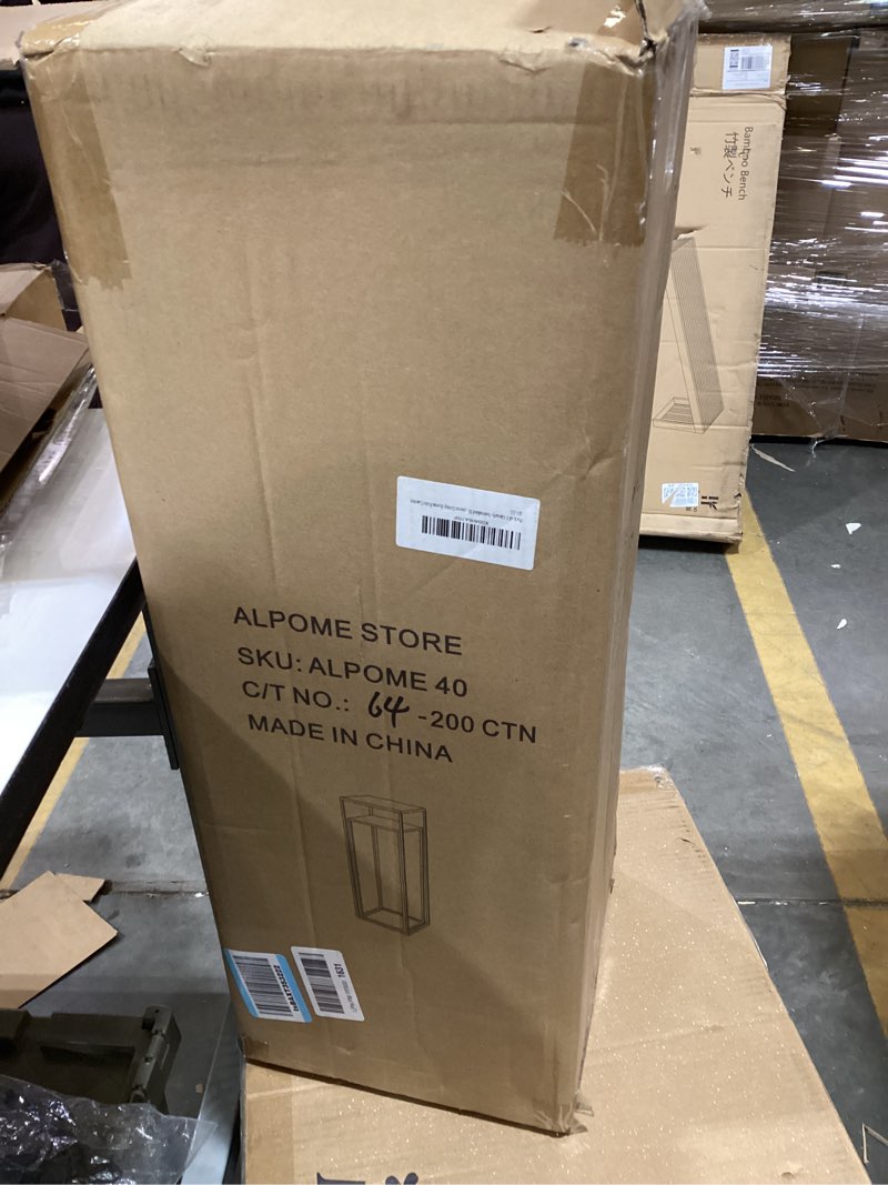 Condition photo showing Good Condition for Pack of 2 Already installed Black Plant Stand,Dimension 9.84*H27.56in and 8.66*H23.62in,indoor stable steel frame Flower Stands drink table for party wedding Centrepieces Living Room Patio Garden