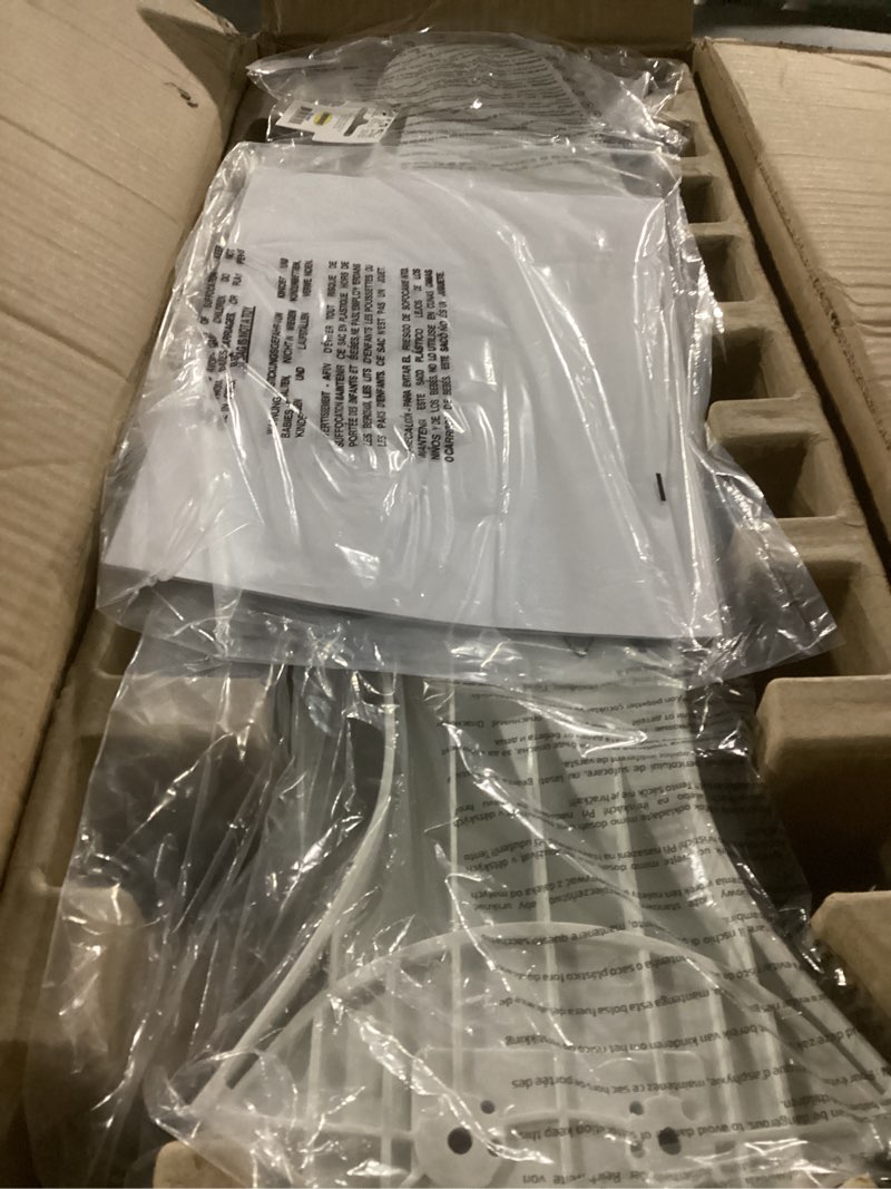 Condition photo showing New/Like New for 52 inch 6 speed high cfm quiet dc motor modern ceiling fan with lights remote control, 3 blade white gold indoor bedroom living room ceiling fan