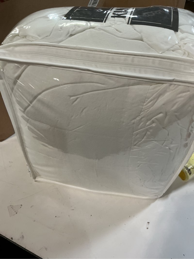 Condition photo showing Good Condition for lush decor ruffle skirt bedspread set - 3-piece luxurious farmhouse bedding - elegant ruffle detail - timeless style - soft lightweight sheets - king, white king white