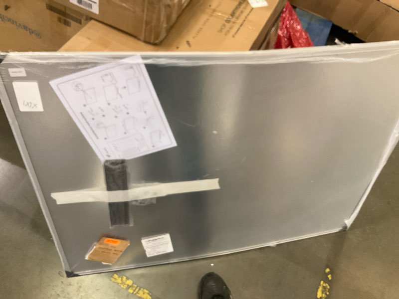 Condition photo showing As Is for VIZ-PRO Magnetic Whiteboard/Dry Erase Board, 48 X 36 Inches, Silver Aluminium Frame