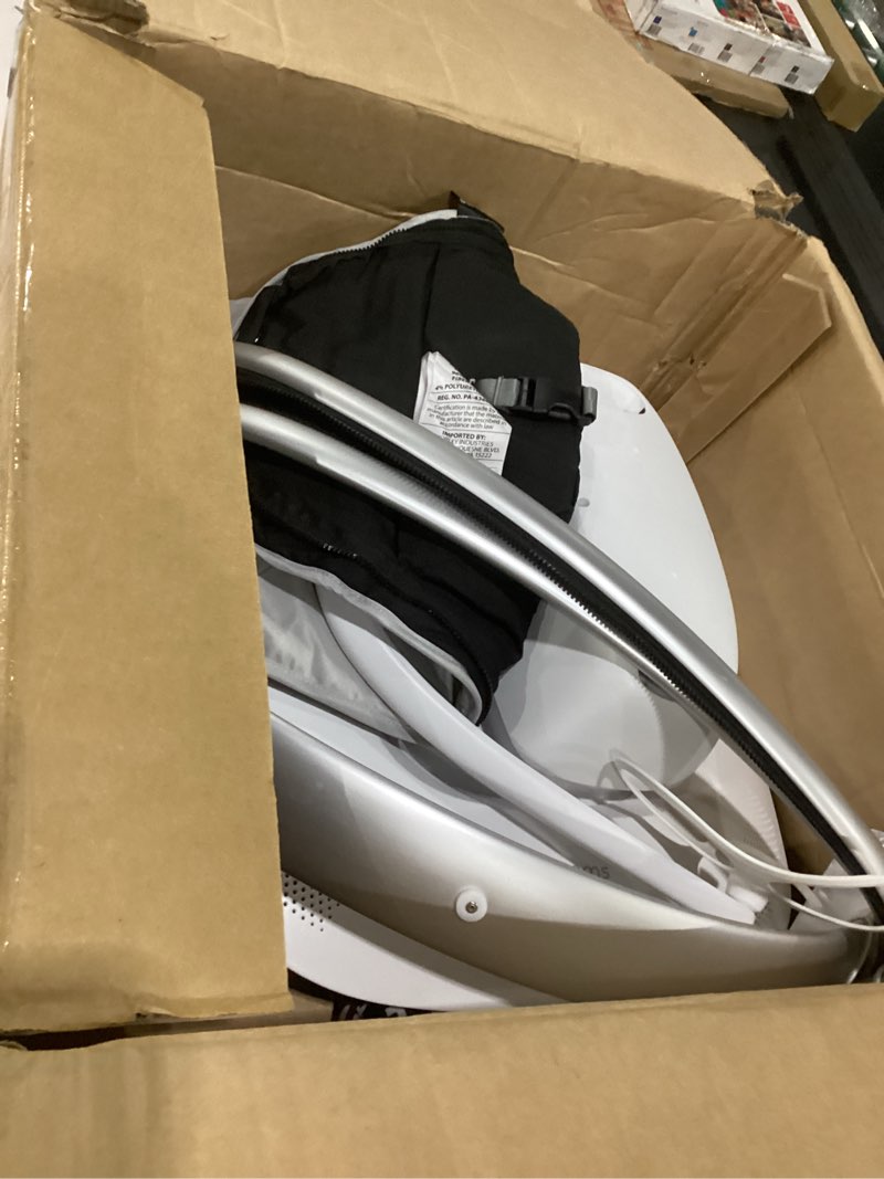 Condition photo showing As Is for 4moms mamaroo multi-motion baby swing, bluetooth enabled with 5 unique motions, grey