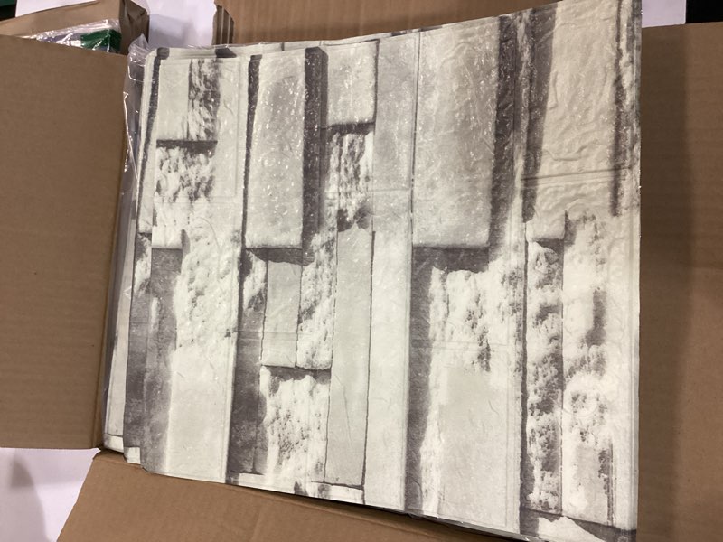 Condition photo showing Good Condition for 24psc 3d wall panels peel and stick faux brick wall panels self-adhesive 3d brick wallpaper foam stone wall panel