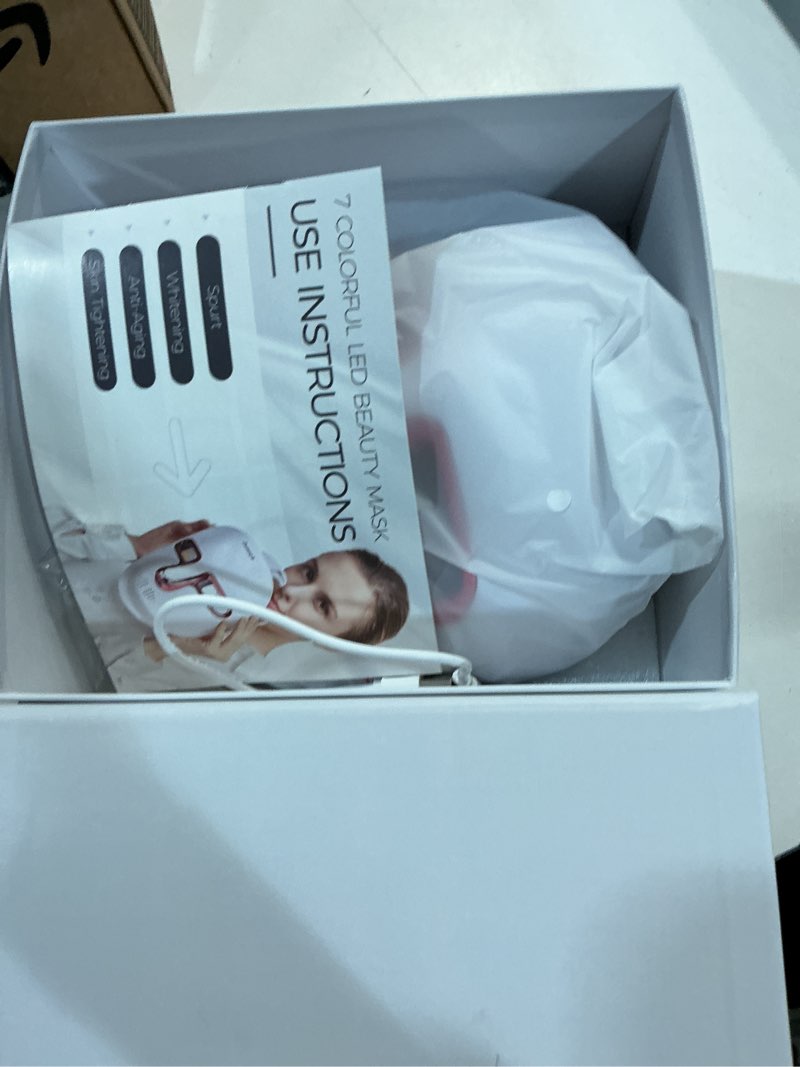 Condition photo showing New/Like New for Red Light Therapy for Face, Led Face Mask Light Therapy, Anti-Aging Infrared Therapy for Wrinkles, Fine Lines, 7-1 Colors LED Facial Skin Care Mask