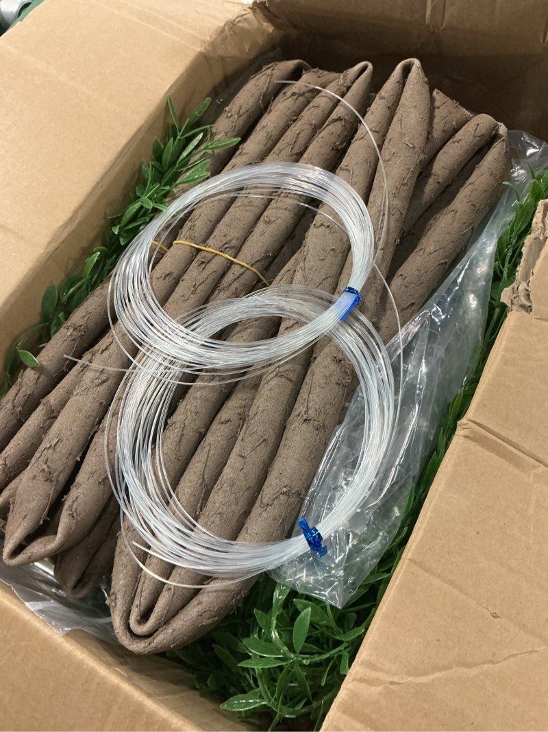 Condition photo showing Good Condition for bucherry jungle theme decoration set, 126.3ft artificial hanging willow vines greenery for classroom, woodland forest rainforest safari party, enchanted indoor outdoor home garden wall diy decor 65 willow