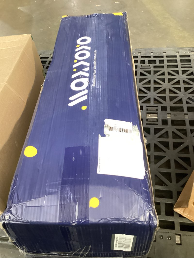 Condition photo showing As Is for maxyoyo convertible sofa bed, 2 in 1 folding couch bed for small space, pull out loveseat sleeper sofa couch with large back pillow, plush faux fabric lounge couch for living room, apartment, black loveseat black