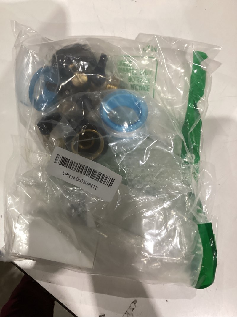 Condition photo showing Good Condition for 2Set Outdoor Faucet Freeze Protection with 2 Way Hose Splitter, Heavy Duty Garden Faucet Freeze Prevention Valve Anti Freeze Winter Faucets Protector Replacement for Faucets Cover for 3/4" Thread with 2 Way Hose Splitter Brass Color 2Set