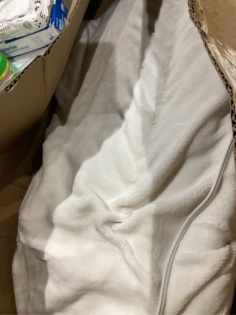 Condition photo showing As Is for Electric Heated Blanket Full Size, Washable Blanket Warmer for Home for Adults, Fast Heating Super Cozy Soft Fabric, 72" x 84", 9 Heat Levels, 1-9H Auto-Off, ETL Certified, Cream Cream Full 72" x 84"