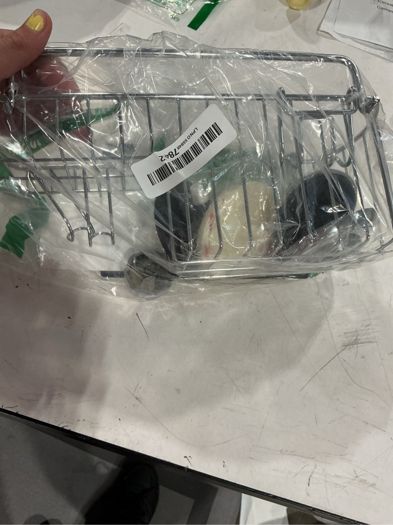 Condition photo showing Good Condition for hasko suction cup shower caddy basket for shampoo, shower suction shelf organizer, basket with soap holder and hooks, stainless steel shampoo holder for bathroom storage, chrome