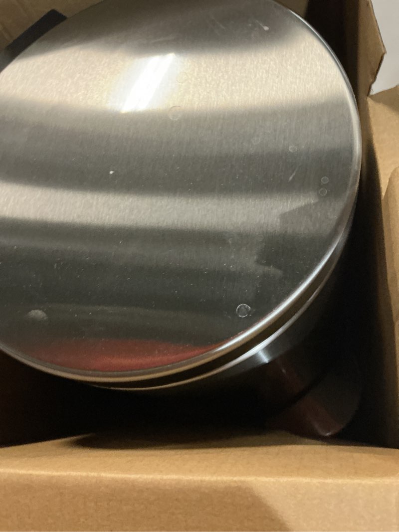 Condition photo showing Good Condition for tipgo small trash can with lid soft close, 4.5 liters / 1.2 gallon bathroom garbage can, mini step trash bin, stainless steel wastebasket for bathroom, bedroom, office (silver)