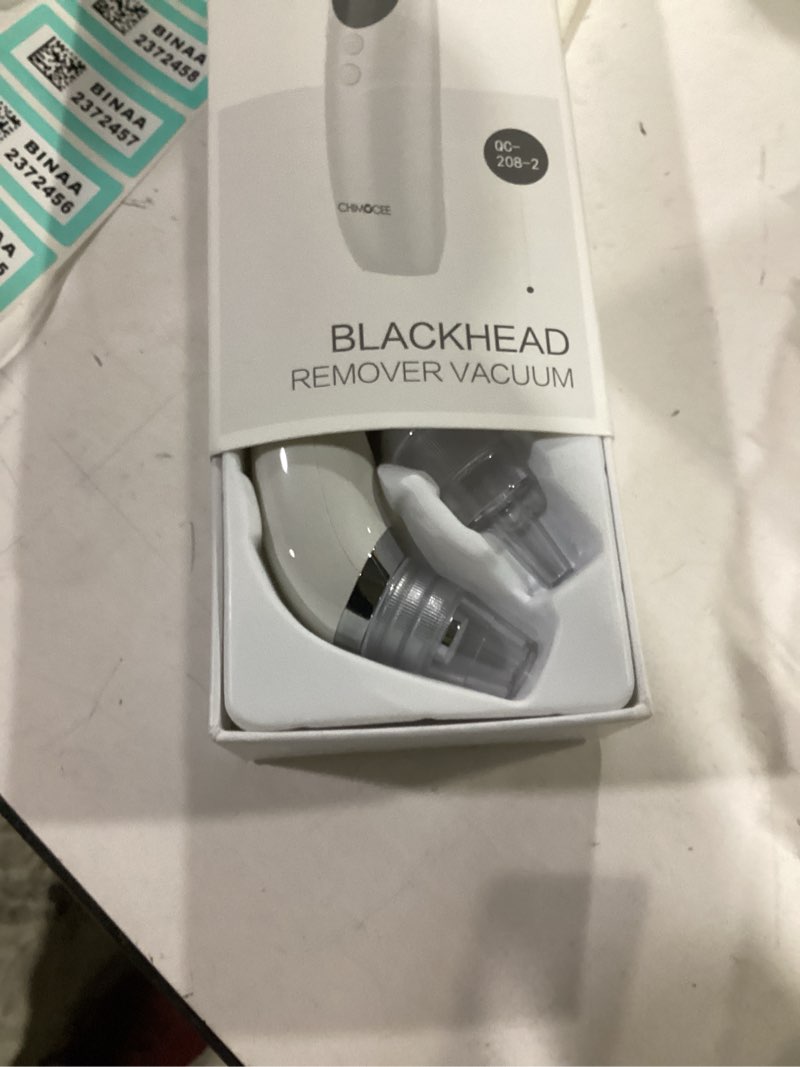 Condition photo showing New/Like New for blackhead remover pore vacuum, upgraded black head remover for face, electric acne comedone whitehead extractor tools-5 suction power, 5 probes, usb rechargeable pimple popper tool kit silver