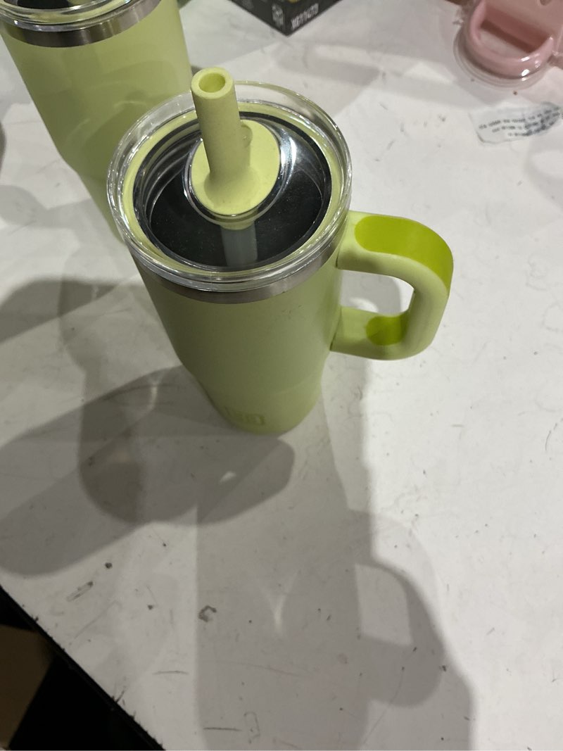 Condition photo showing Good Condition for yaya my first travel tumbler for preschool & kids 3+, insulated stainless steel tumbler with reusable silicone straw & spill-proof lid, cup holder compatible, bpa-free, 12oz, yellow