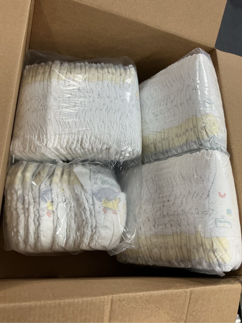 Condition photo showing As Is for pampers swaddlers diapers, size 5 (20-37 lbs), 132 count, absorbent, keeps baby dry and comfortable, skin safe disposable baby diaper (packaging may vary) size 5 132
