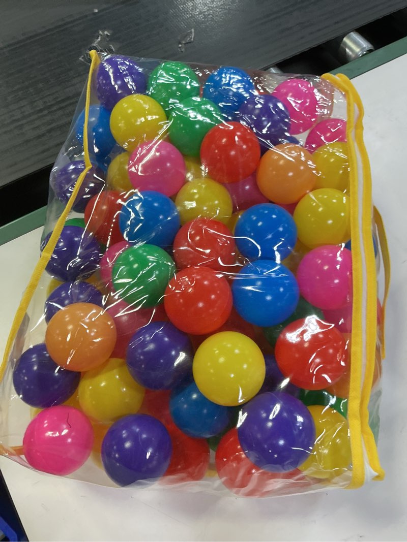 Condition photo showing Good Condition for Ball Pit Balls Phthalate Free BPA Free Crush Proof Plastic - 7 Bright Colors in Reusable Play Toys for Kids with Storage Bag 100 balls, 7 colors