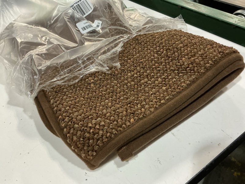 Condition photo showing Good Condition for beqhause dirt trapper door mat 20" x 32", non-slip washable doormats entrance mat, dirt resistant and absorbent welcome mat, low profile floor mats for front back door and entryway, brown brown 20" x 32" (rectangular)