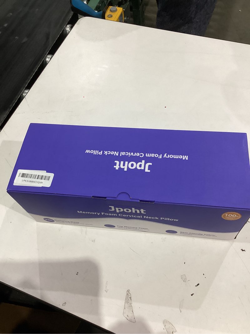 Condition photo showing New/Like New for BNXIANG Cervical Neck Pillow for Neck Pain Relief and Sleeping, Ergonomic Contour Memory Foam Pillow with Breathable Pillowcase, Neck Support Pillow for Side, Back, Stomach Sleepers Grey-white-5 Queen Size