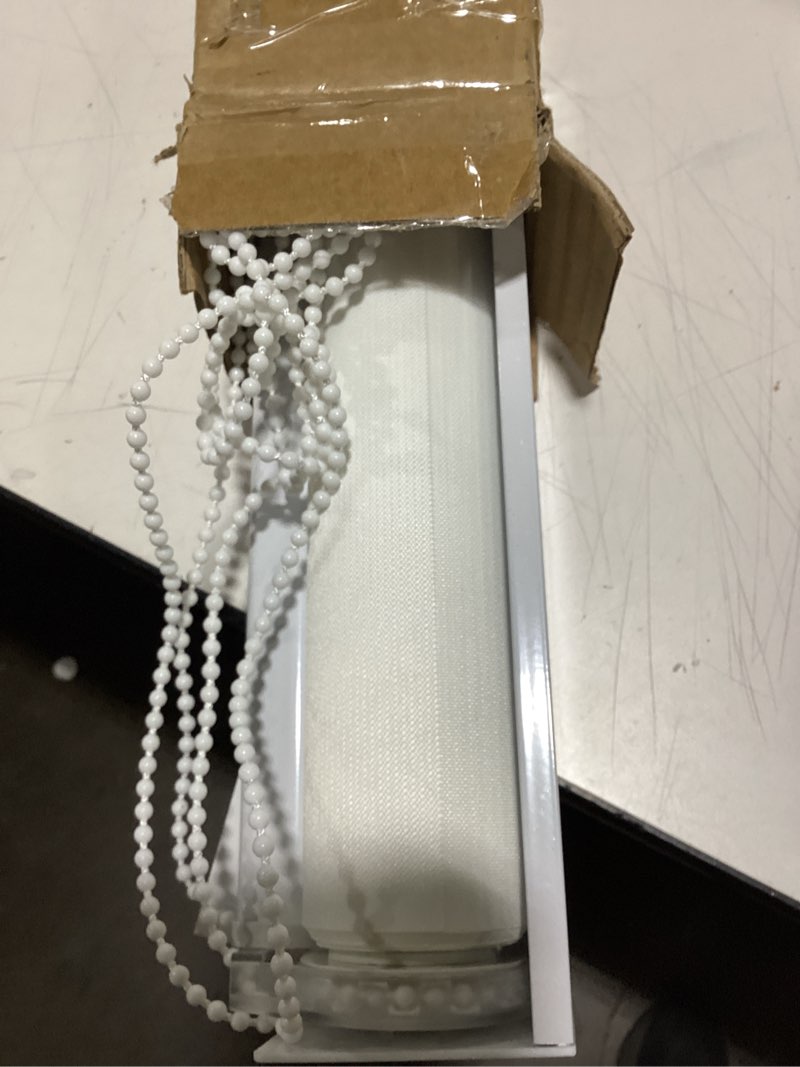 Condition photo showing Good Condition for zebra roller shades, zebra blinds for window, window blinds for indoor, light control light filtering for day and night, 34''w x 72''h, white white 34"w x 72"h