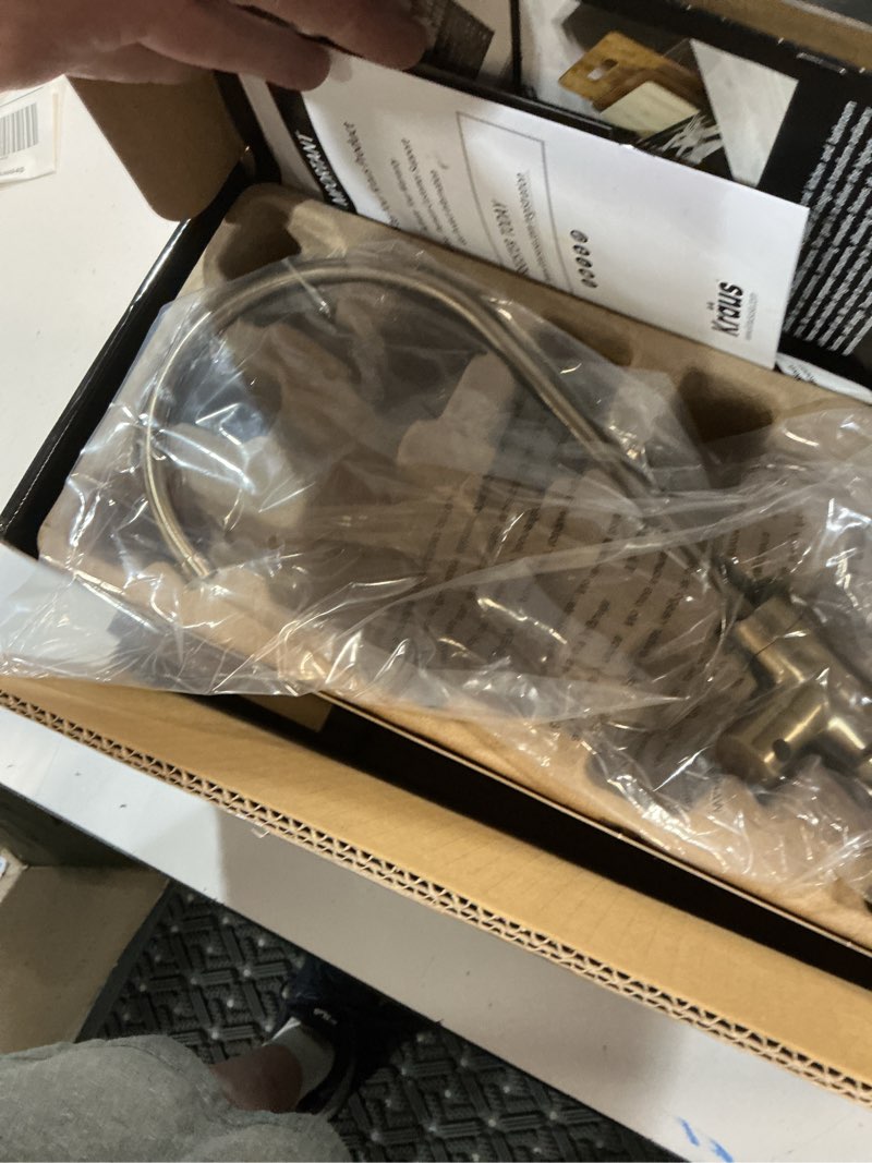 Condition photo showing Good Condition for kraus purita 100% lead-free kitchen water filter faucet in spot free antique champagne bronze, ff-100sfacb spot-free antique champagne bronze filter faucet