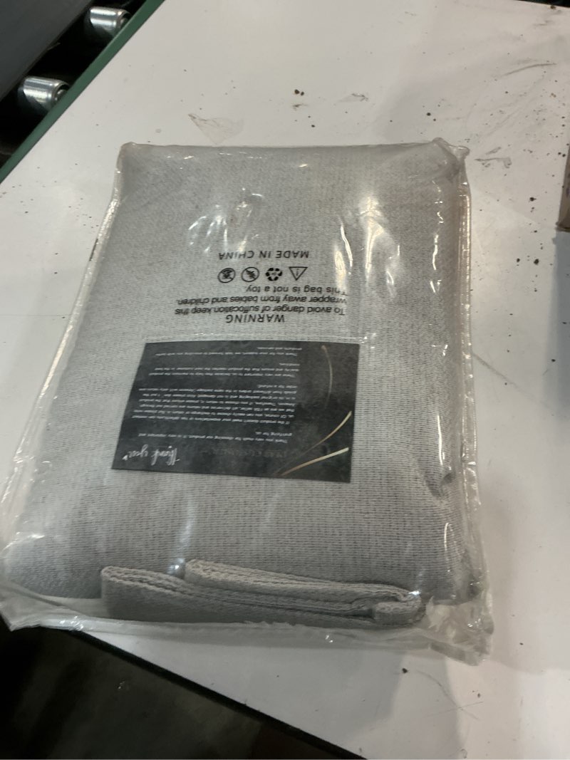Condition photo showing New/Like New for HUTO Pinch Pleated Curtain 52W x 96L Inches, Triple Weave Faux Linen Full Blackout Thermal Insulated Waterproof Drape with Tieback for Bedroom, Living Room, Easy Hanging via Hooks, Beige, 1 Panel 52"W x 96"L (Pack of 1) Beige