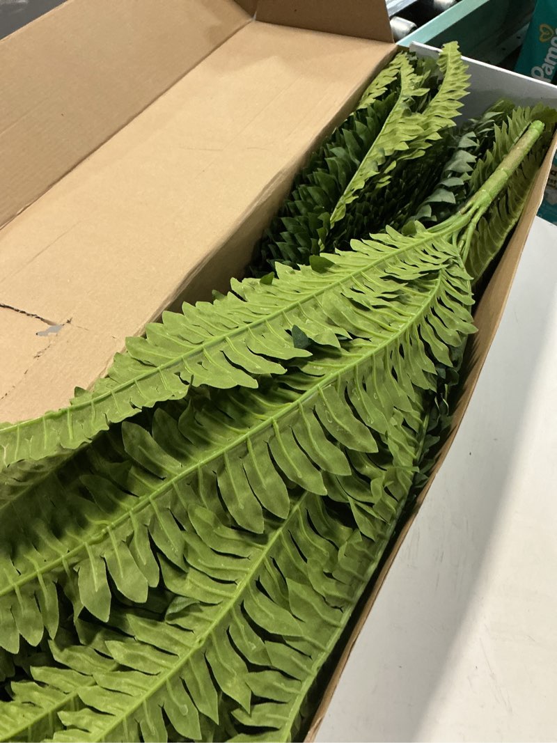 Condition photo showing Good Condition for coreland 40 pcs artificial boston fake fern plants bushes faux plants shrubs greenery uv resistant for house office garden indoor outdoor décor
