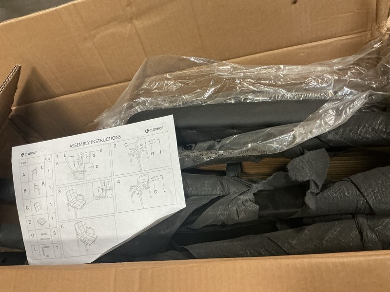 Condition photo showing Good Condition for evita2 m clating guest chair 399005072 black set 2 chair 