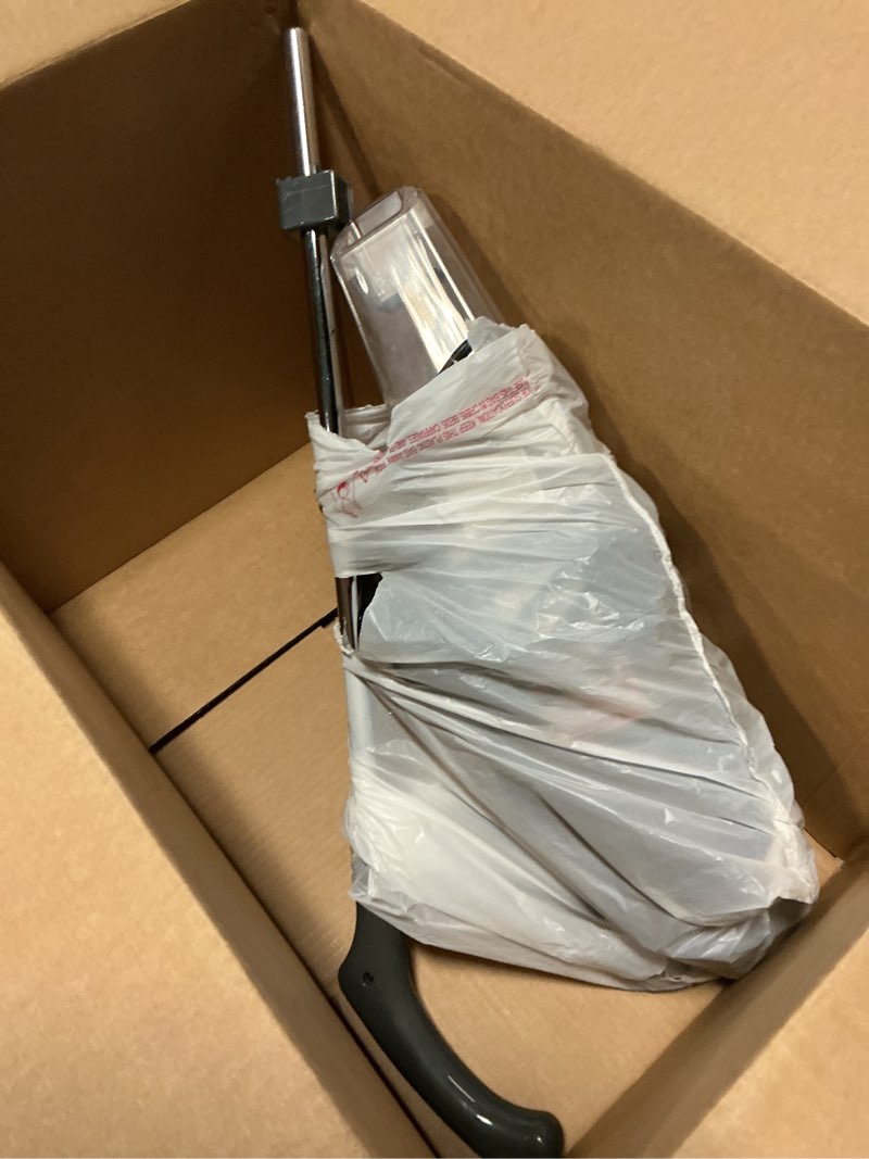 Condition photo showing Good Condition for amazon basics 2-in-1 corded stick vacuum cleaner, converts to handheld, lightweight (3.9 lbs), with washable filter, crevice tools, 0.5l dust cup, self-standing, 19.7-ft cord, 300w, black vacuum cleaner only